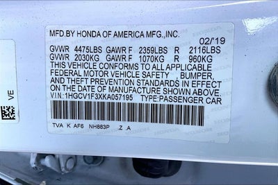 2019 Honda Accord Sport