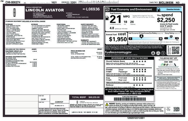 2021 Lincoln Aviator Reserve