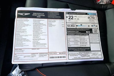 2026 Genesis GV70 2.5T Sport Prestige