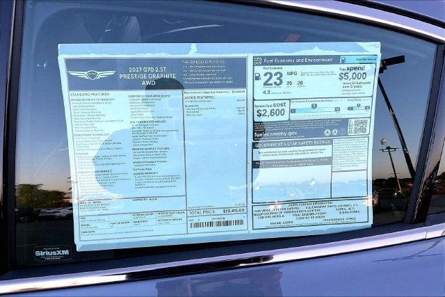 2027 Genesis G70 2.5T Prestige