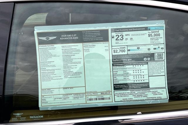 2026 Genesis G80 2.5T