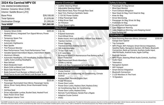 2024 Kia Carnival EX