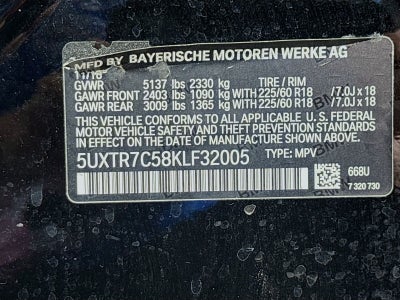 2019 BMW X3 sDrive30i