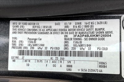 2019 Ford Fiesta SE