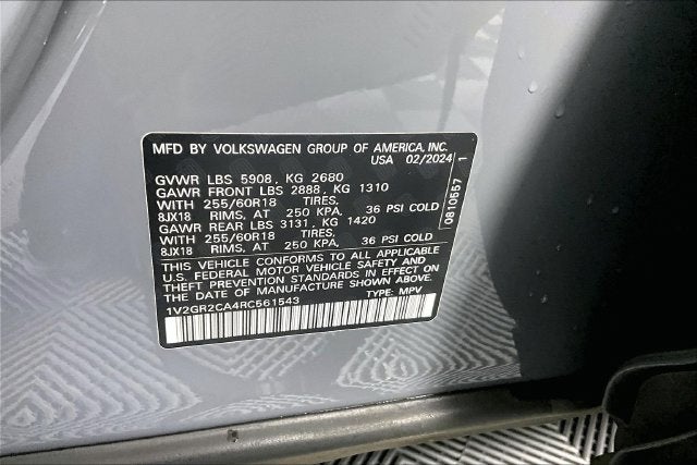 2024 Volkswagen Atlas 2.0T Peak Edition SEL